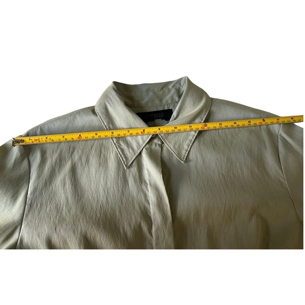 Vtg Express Iridescent Button Up Shirt 90s - Picture 9 of 9